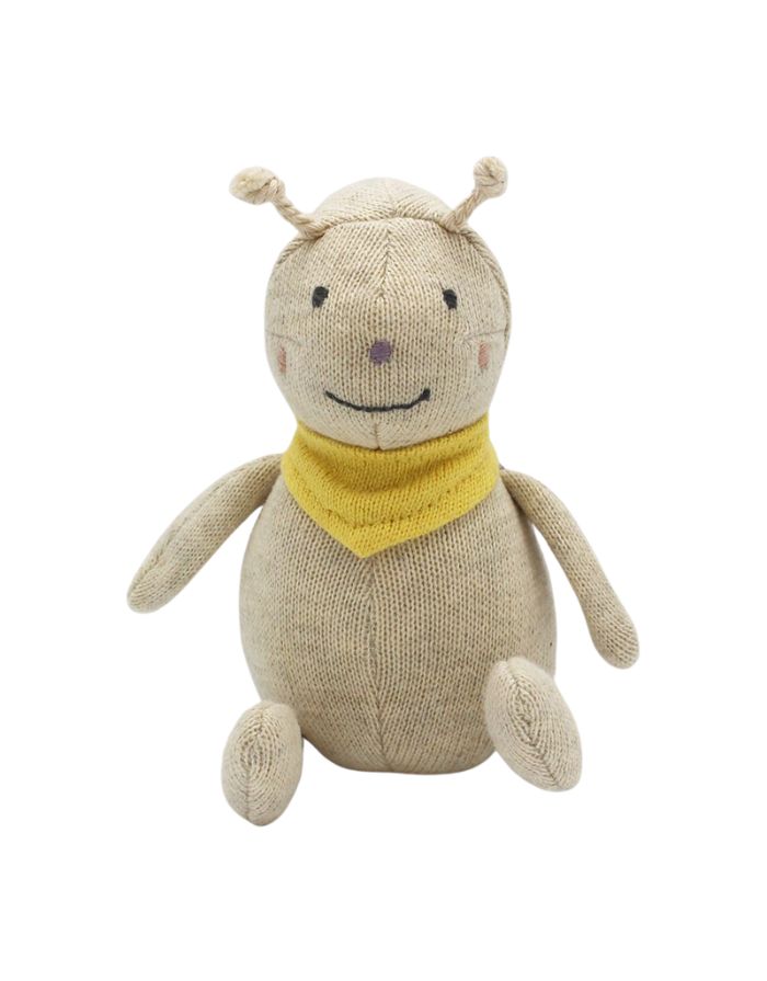 Babyrassel Marienkäfer I Creme/Flieder/Zitronengelb