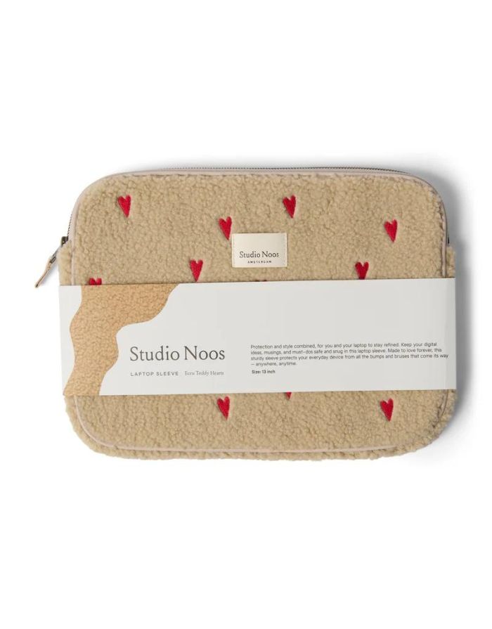 Laptoptasche 13‘‘ Teddy I Ecru Hearts