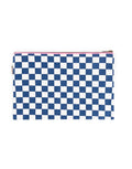 Pouch Lili I Checks Ecru Navy Blue