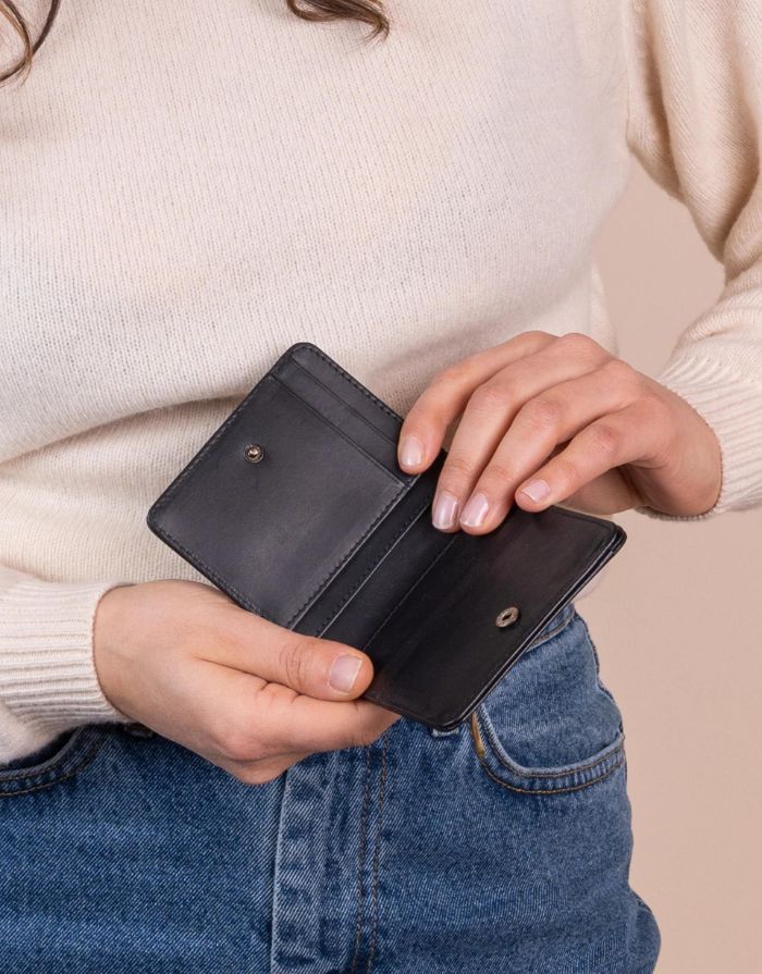 Portemonnaie Alex Fold-Over I Black Classic