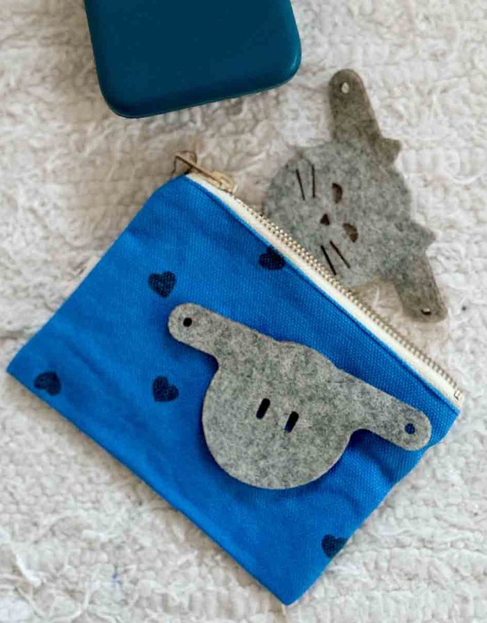 Purse Marie I Heart Greek Blue