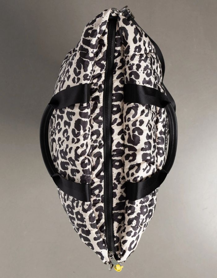Padded Tote Bag Large I Leo Splashes Black/Sand
