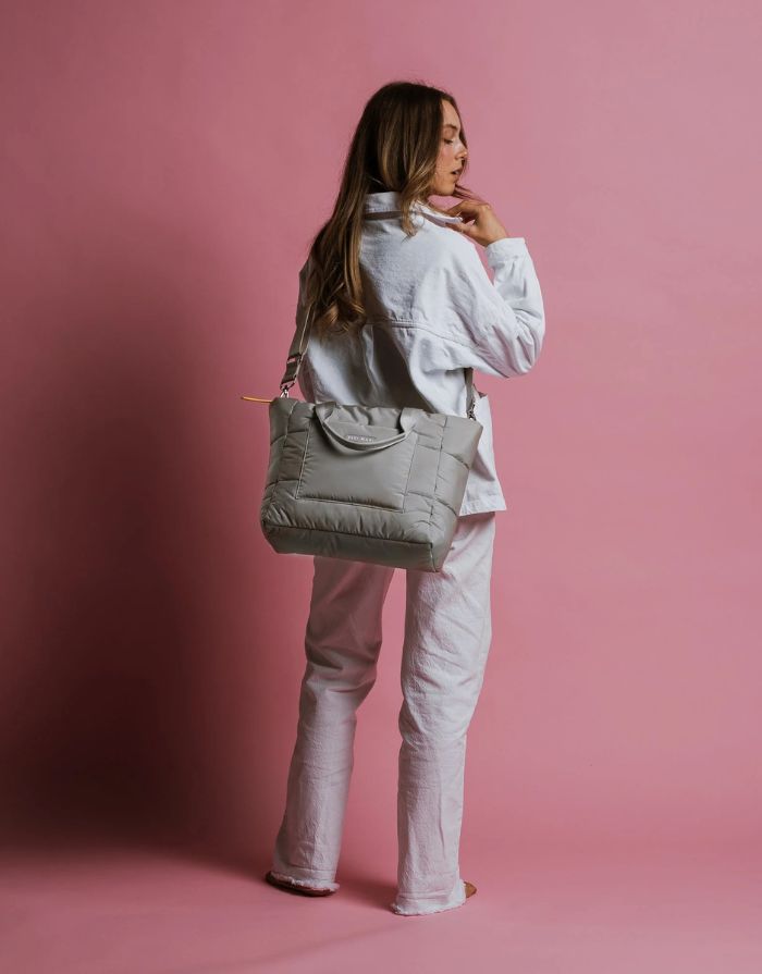 Padded Tote Bag Medium I Stone