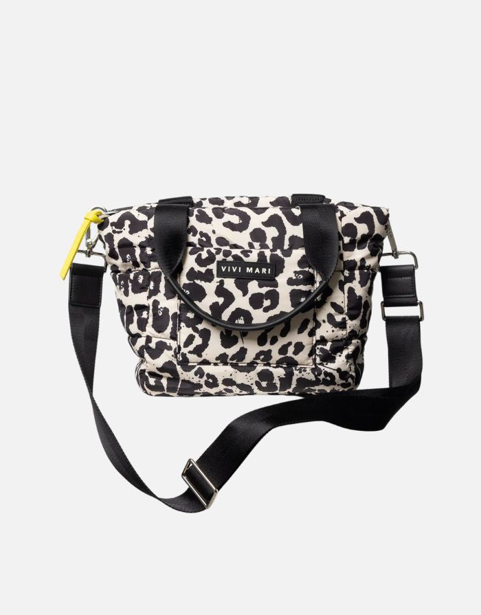 Padded Tote Bag Small I Leo Splashes Black/Sand