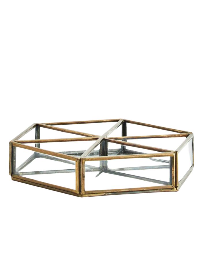 Aufbewahrung Sechseck Glas I 20x17,5x4 cm
