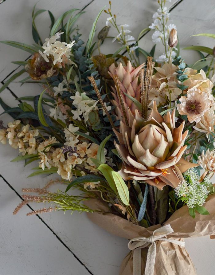 Kunstblume Eukalyptus Stiel I Grün