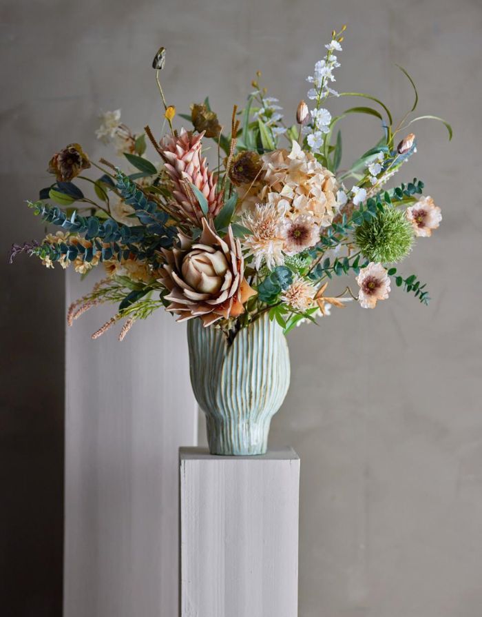 Kunstblume Palmflower Stiel I Rose