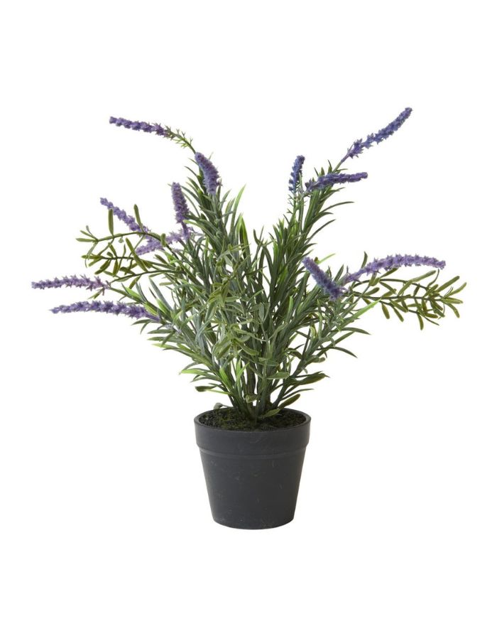 Kunstpflanze Lavendel im Topf H 30cm I Green/Purple