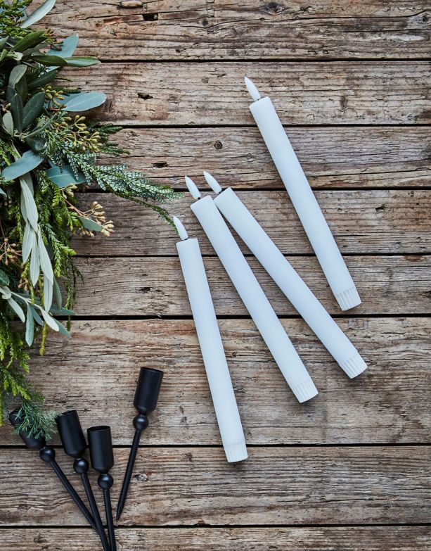 Stabkerze LED 2er-Set Large I Weiß