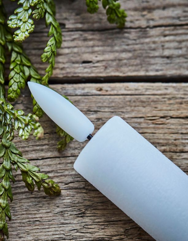 Stabkerze LED 2er-Set Large I Weiß