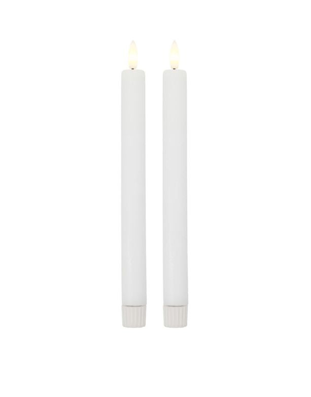 Stabkerze LED 2er-Set Large I Weiß