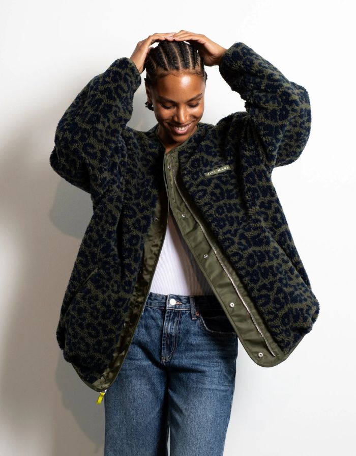 Bomber Wendejacke I Olive/Leo Navy-Olive