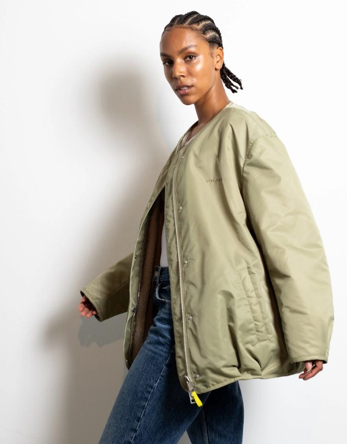 Bomber Wendejacke I Pale Olive/Sand