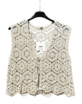 Häkelweste Donna I Ecru