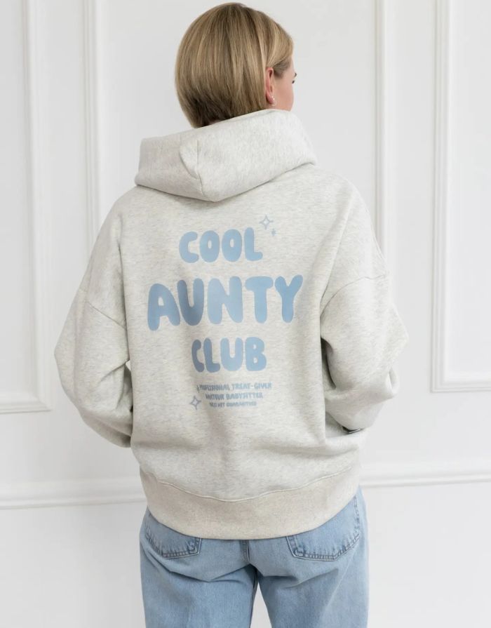 Hoodie Cool Aunty Club I Grau