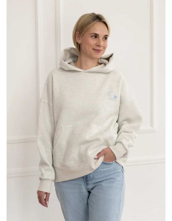 Hoodie Cool Aunty Club I Grau