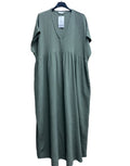 Kleid Musselin I Khaki