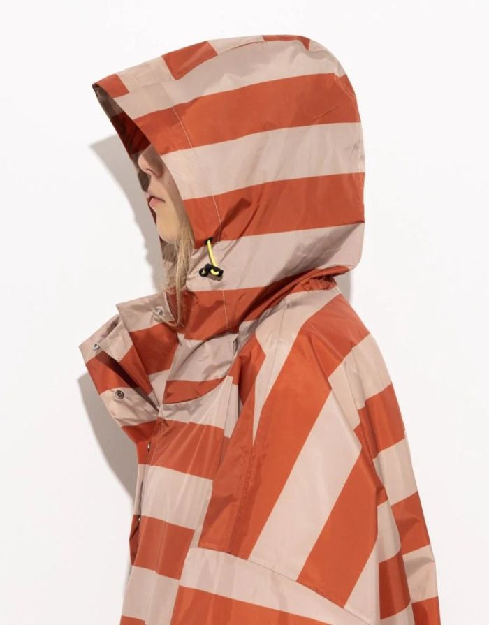 Raincoat I Bold Stripes Cinnamon/Latte