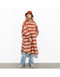 Raincoat I Bold Stripes Cinnamon/Latte