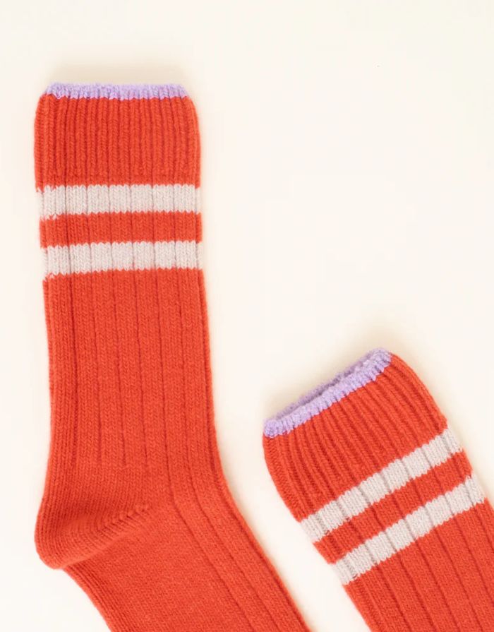 Popeia Stricksocken Wolle I Rot