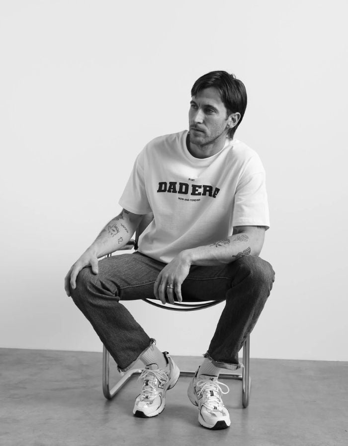T-Shirt Dad Era I White/Burgundy