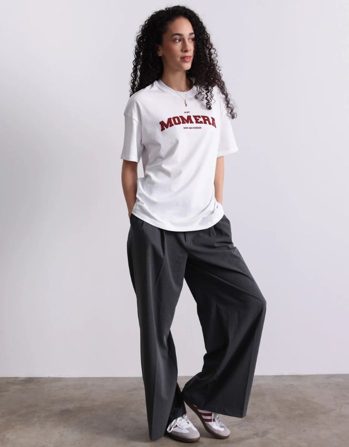 T-Shirt Mom Era I White/Burgundy