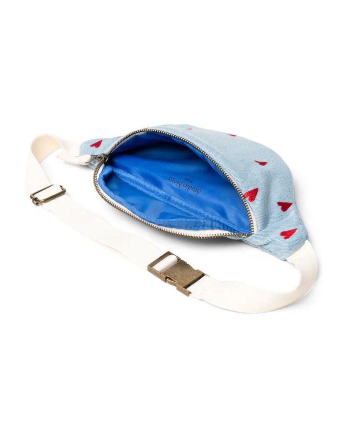 Tasche Mini Fanny Pack Denim I Blue Hearts