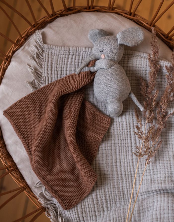 Kuscheltuch Elefant I Grau/Braun