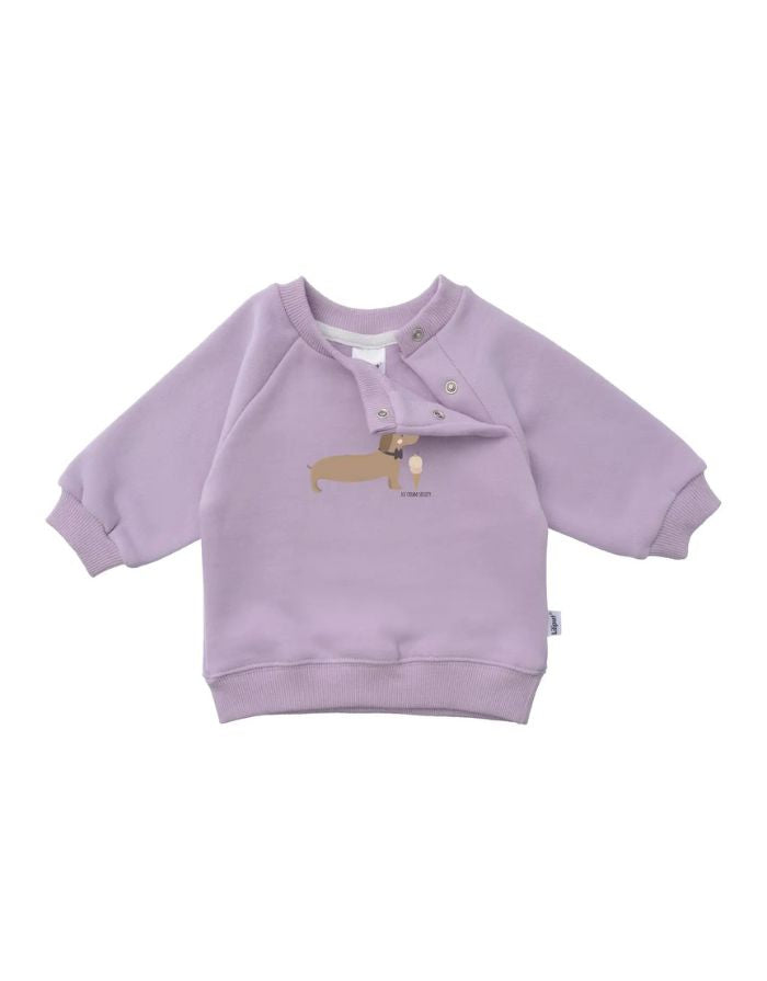 Sweatshirt Flieder I Dackel