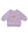 Sweatshirt Flieder I Dackel
