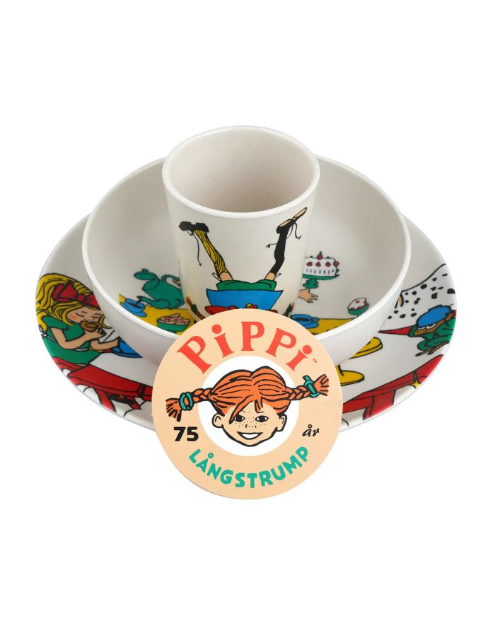 Geschirr 3er-Set Melamin I Pippi Langstrumpf - Birthday