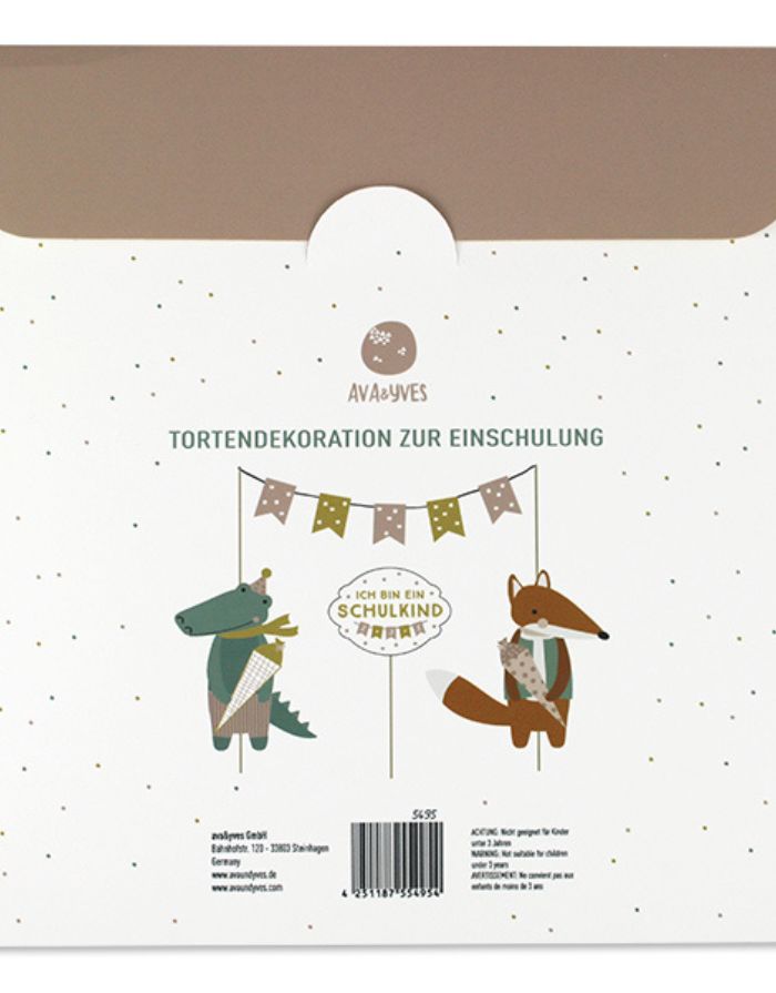 Cake Topper I Schulkind Pastell