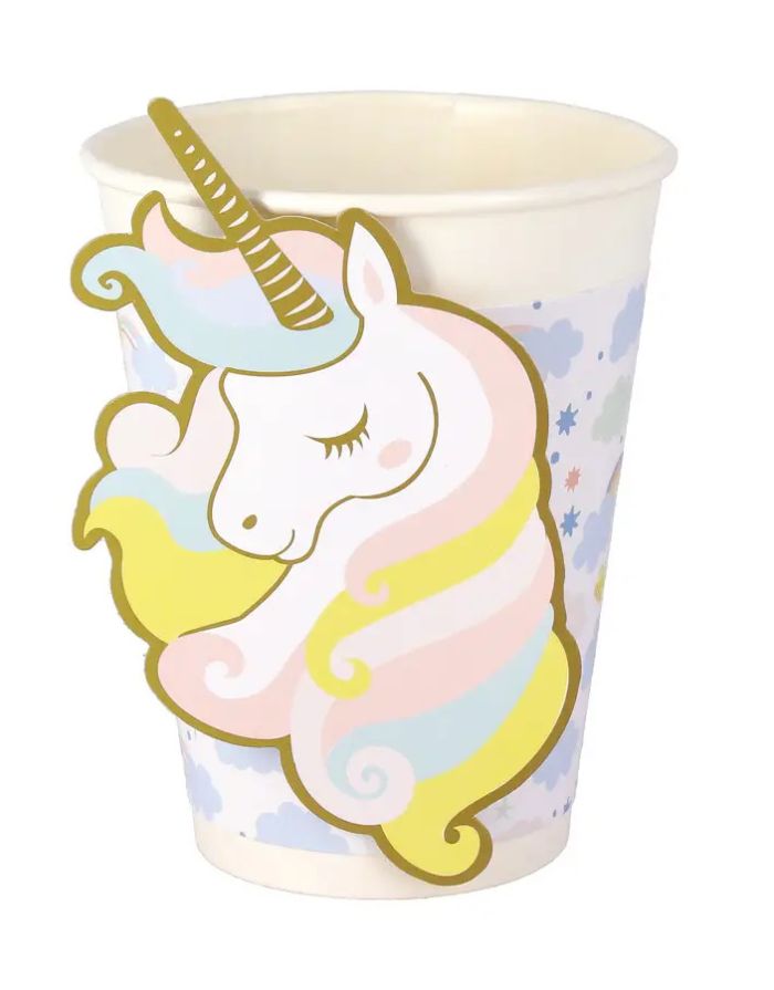 Pappbecher 6er-Set I Einhorn