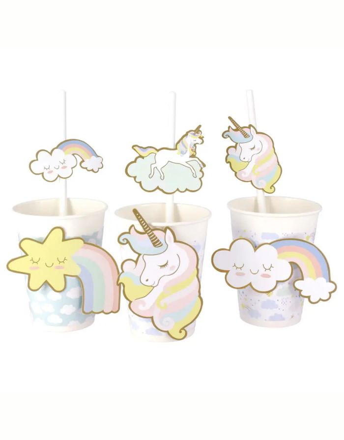 Strohhalm 6er-Set I Einhorn