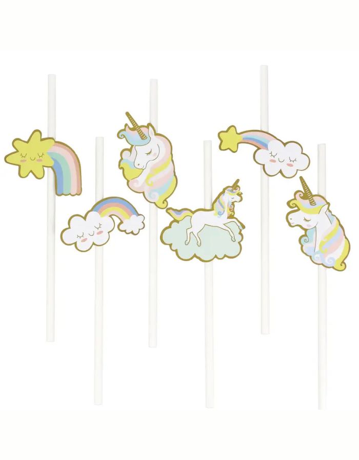 Strohhalm 6er-Set I Einhorn