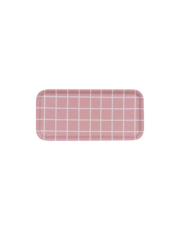 Tablett Checks I Pink