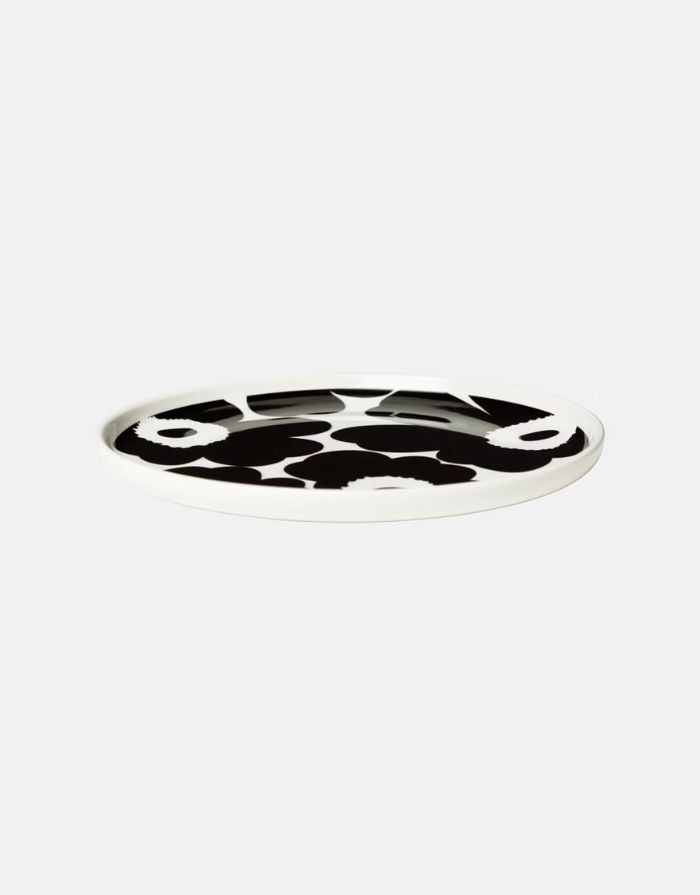 Teller Oiva/Unikko ø20cm I Schwarz/Weiß