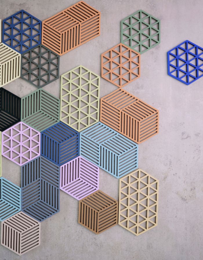 Untersetzer Triangles I Indigo