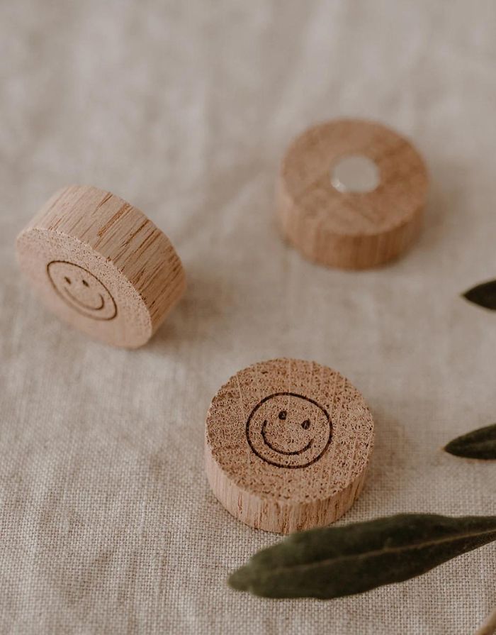 Holzmagnet 3er- Set I Smiley