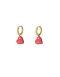 Ohrringe Red Heart I Gold