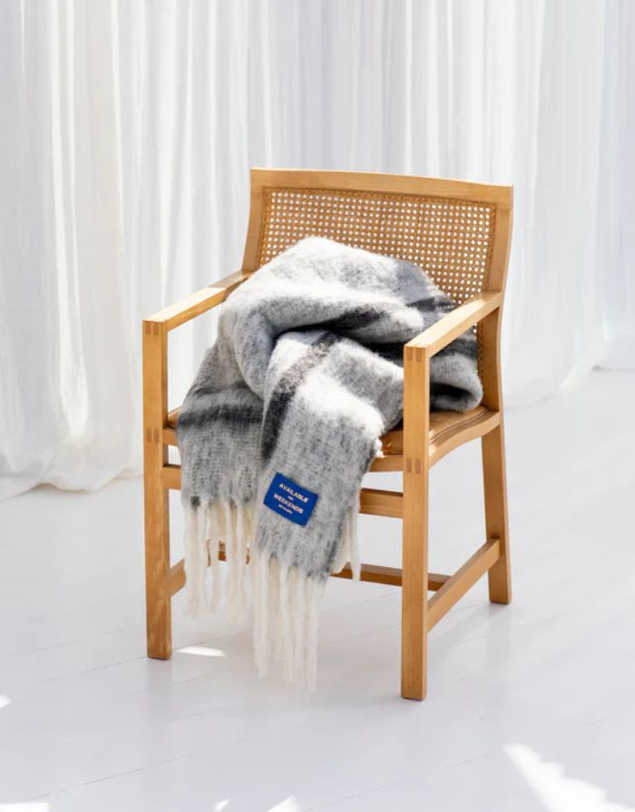 Wolldecke Weekend Plaid I Creme/Ink