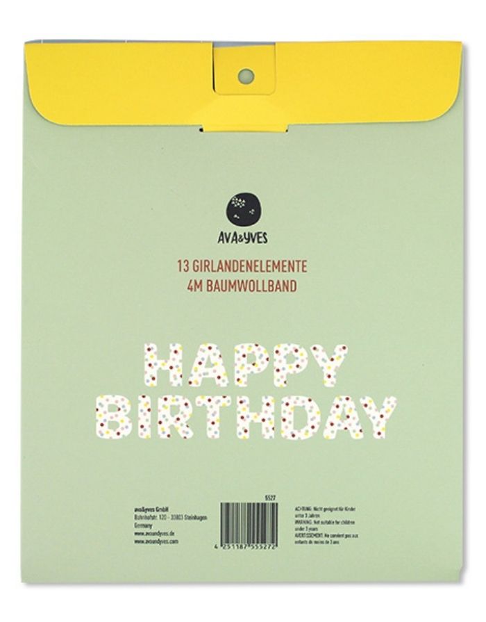 Girlande I Happy Birthday Konfetti