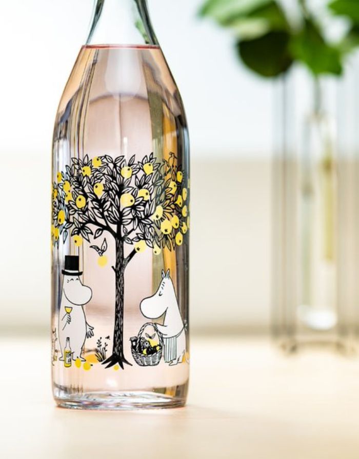 Glasflasche 1L I Moomin Apples