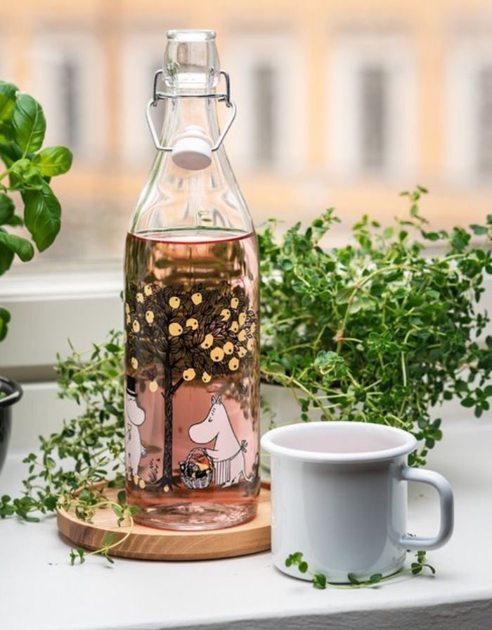 Glasflasche 1L I Moomin Apples