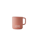 Porzellan Becher Favourite Cup mit Henkel I Love